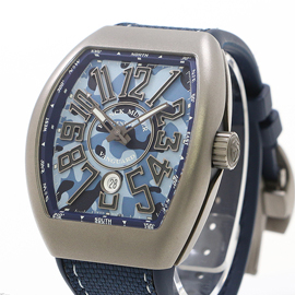 FRANCK MULLER フランク・ミュラー ヴァンガード カモフラージュ V45SCDT MC BL CAMO ブルー