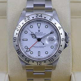 Rolex Explorer II 16570 Stainless Steel GMT短針単独稼動調整可3186搭載 ( Noo