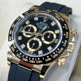 Rolex Daytona 116518LN 18ct Yellow Gold Black Diamond Dial Oyste