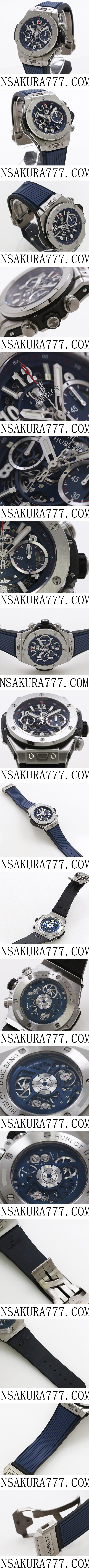 HUBLOT ウブロ ビッグバン ウニコ チタニウム ブルー 411.NX.5179.RX(Noob工場最新版) - ウインドウを閉じる