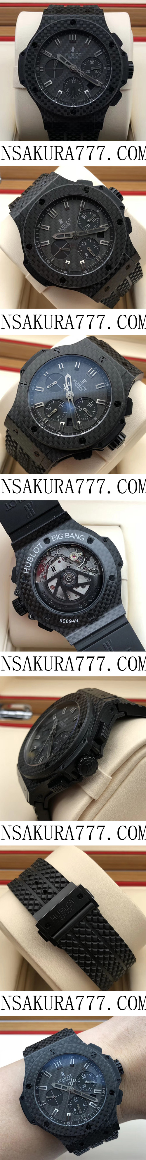 HUBLOT ウブロ ビッグバン オールブラック カーボン 301.QX.1724.RX(Noob工場製品) - ウインドウを閉じる